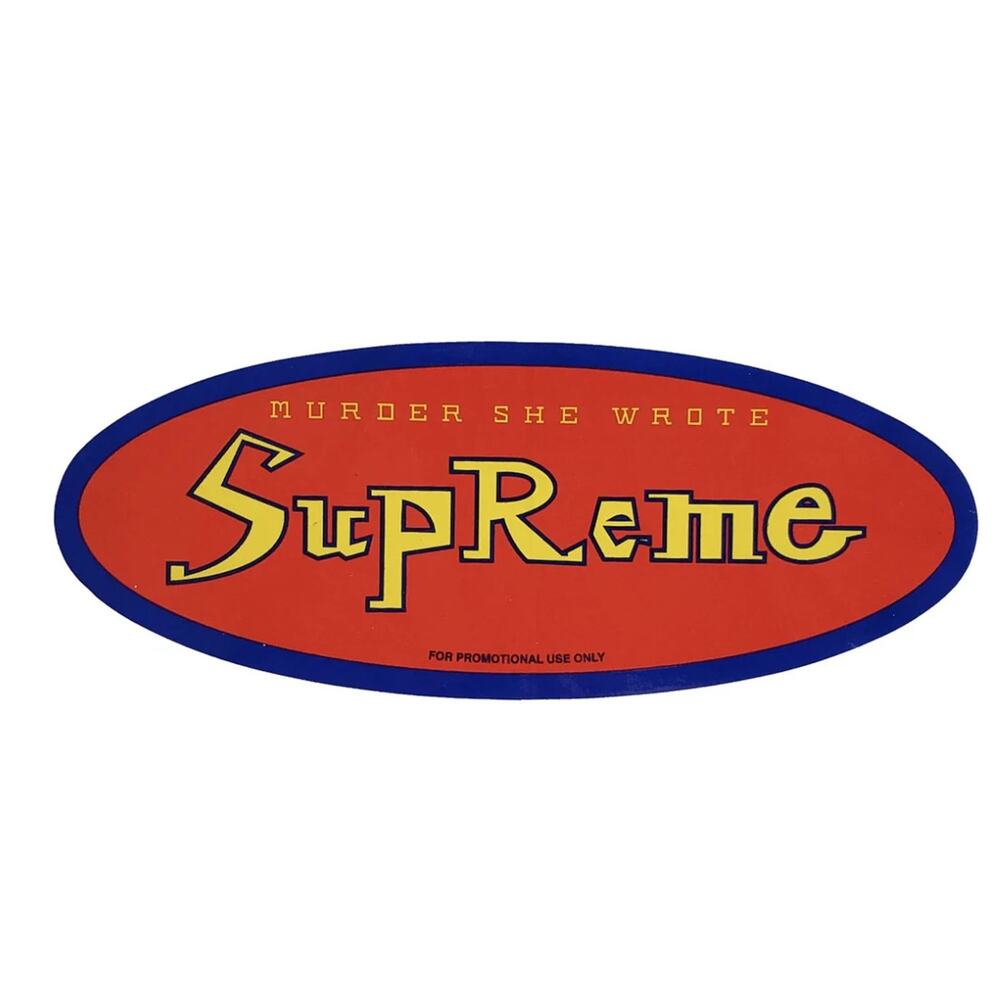 Supreme Murder She Wrote Sticker Red FW14 Promo Text Graphic Authentic